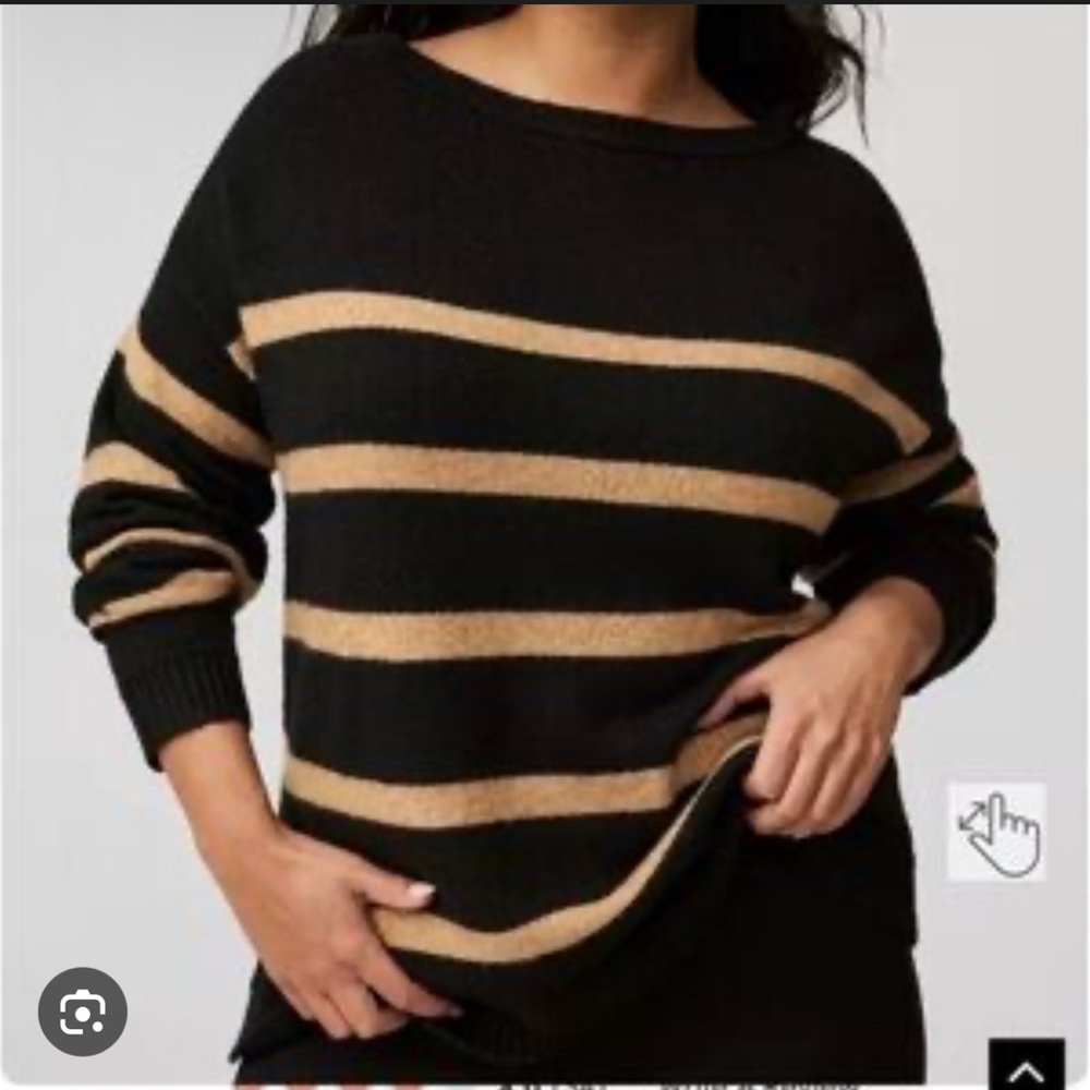 Torrid Striped Boatneck Sweater